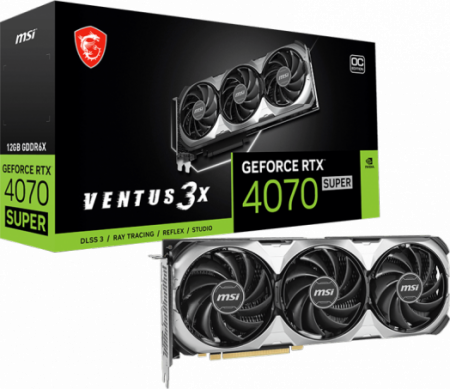 Видеокарта GeForce RTX 4070 Super 12Gb MSI Ventus 3X OC