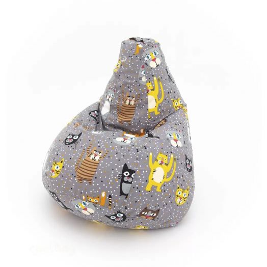 Кресло-мешок (груша) КРЕЙЗИ КЭТ из жаккарда