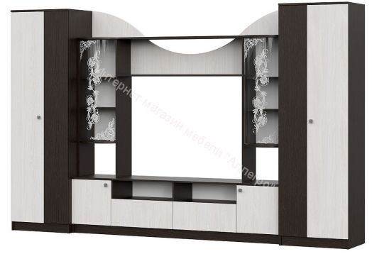 Гостиная МГС 8 исполнение 1 Дуб Венге/Ясень анкор светлый