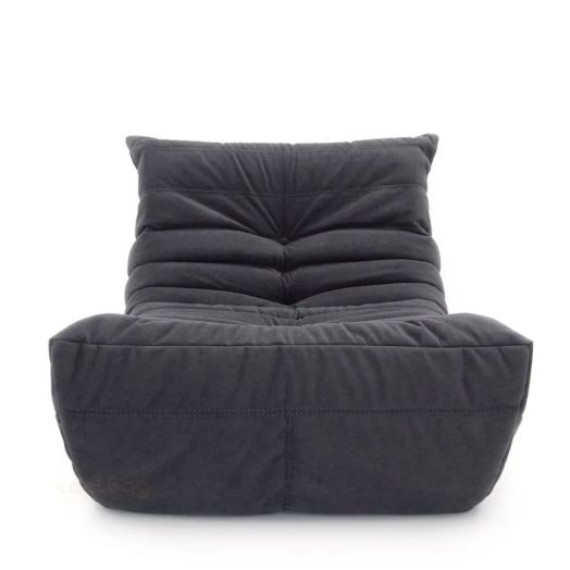 Бескаркасное кресло ФРАНЦУЗ  из микровелюра (Графит)