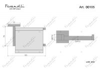 Бумагодержатель Feramolli CL105 с крышкой, хром схема 2