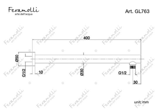 Настенный кронштейн Feramolli GL763, золото ФОТО