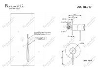 Смеситель для ванной Feramolli BL217, черный схема 2