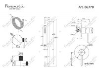 Набор для душа Feramolli BL779, черный схема 2