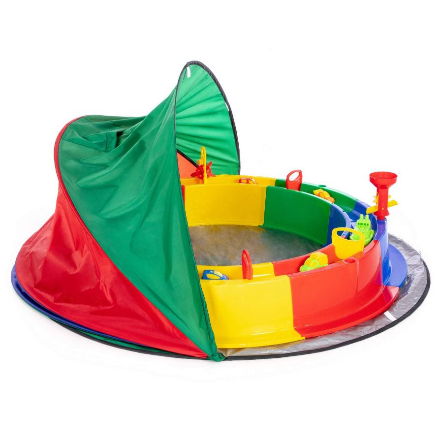 Песочница "Кольцо" Ø1360 мм с набором + Игровая палатка