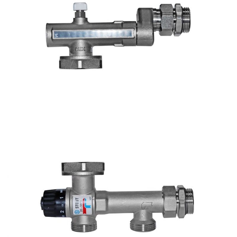 Stout насосно-смесительный узел с термостатическим клапаном 20-55°C без насоса (SDG-0120-005010)