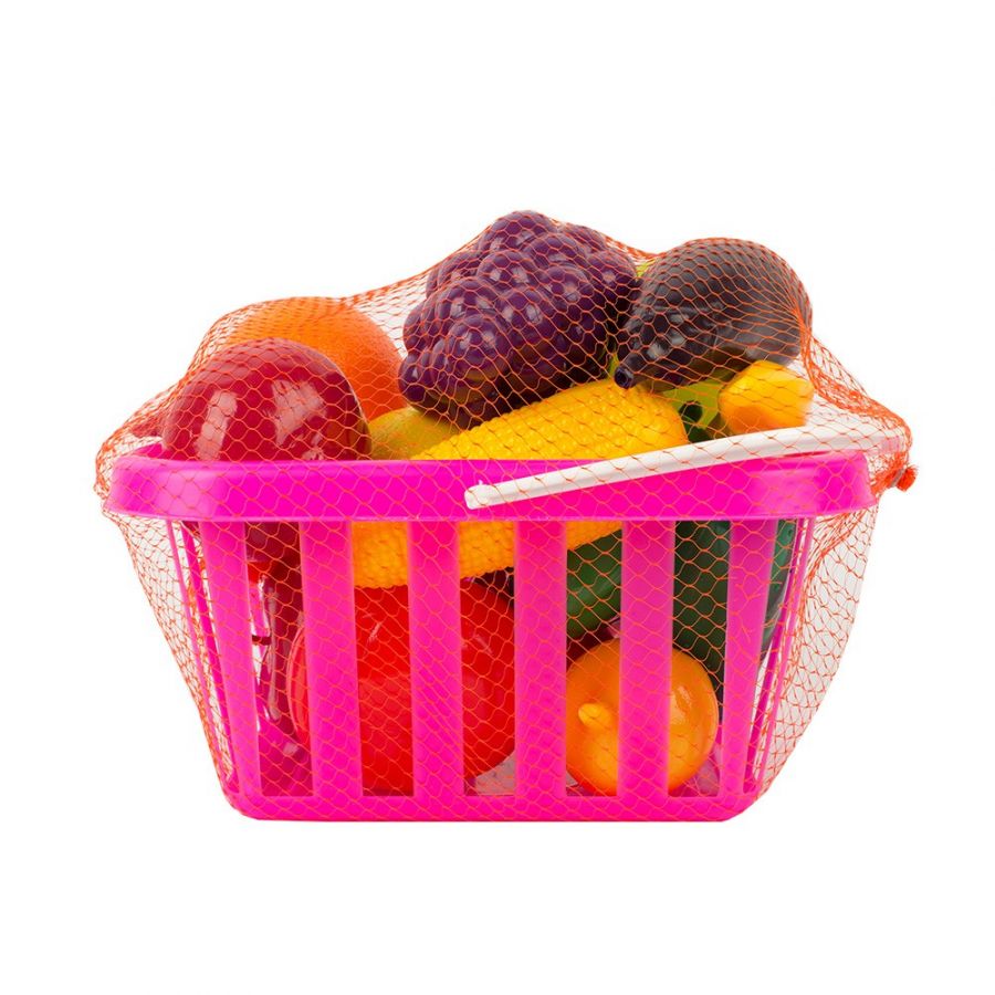 Игровой набор «Фрукты и овощи» в корзине 17пр.