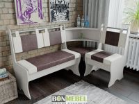 Скамья угловая ДЕЛЬТА 1500/1100 / сонома/ коричневый-бежевый /