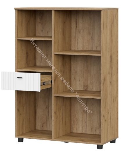 Тумба многофункциональная Милан Дуб Золотой/Олива Софт