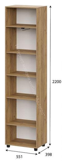 Шкаф одностворчатый Милан Дуб Золотой/Белый Матовый