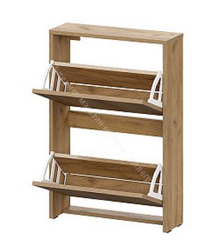 Вешалка (исполнение 1) Милан Дуб Золотой/Белый Матовый