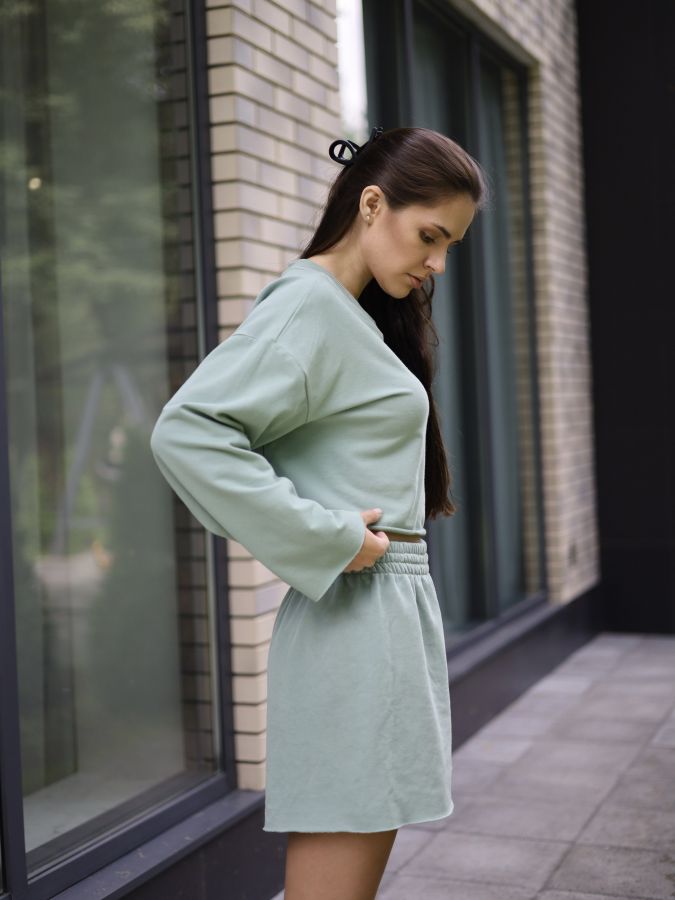 Кофта укороченная полынь