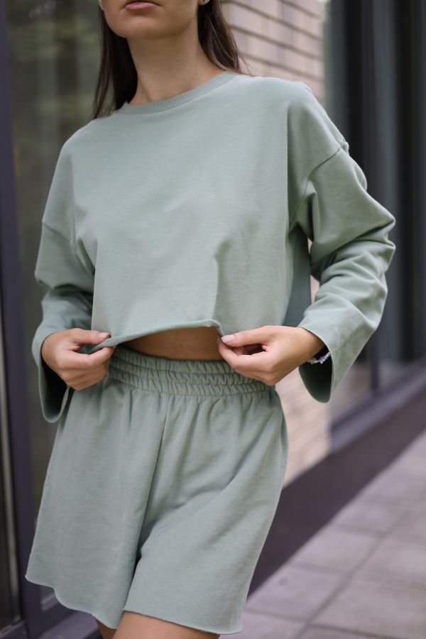 Кофта укороченная полынь