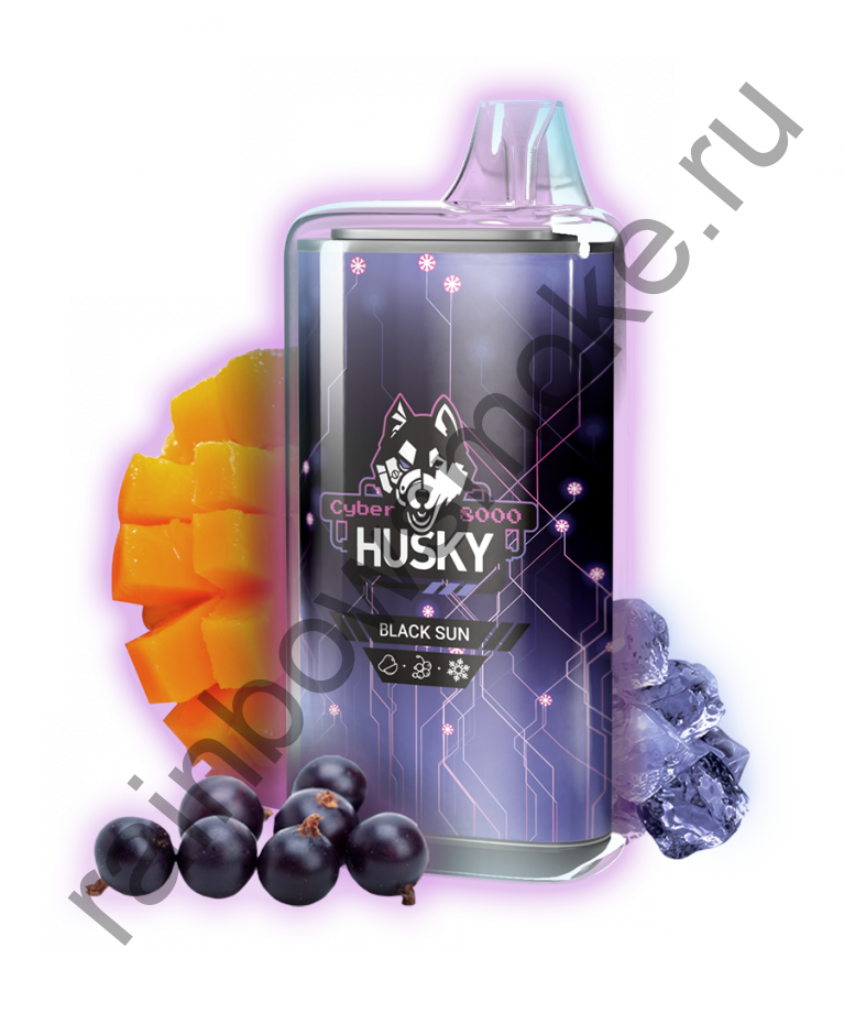 Одноразовая ЭС Husky Cyber 8000 - Black Sun (Манго Черная Смородина Лёд)