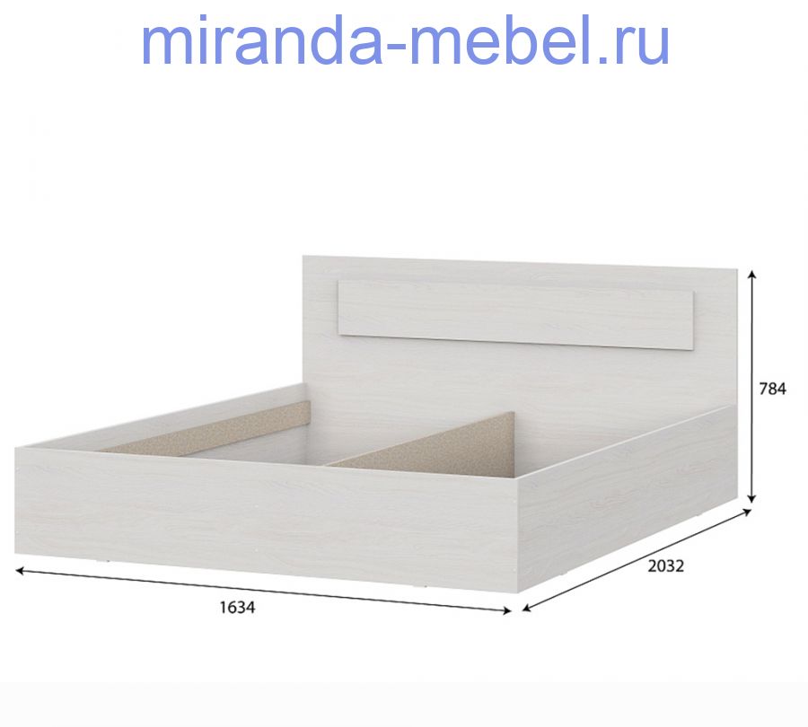 Мебель для спальни "МСП 1" Кровать двойная универсальная 1,6*2,0