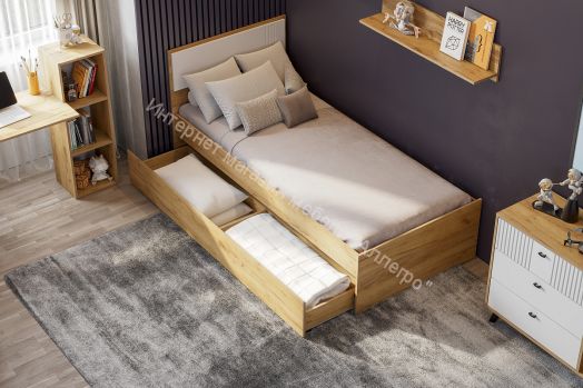 Ящик для кровати Милан Дуб Золотой