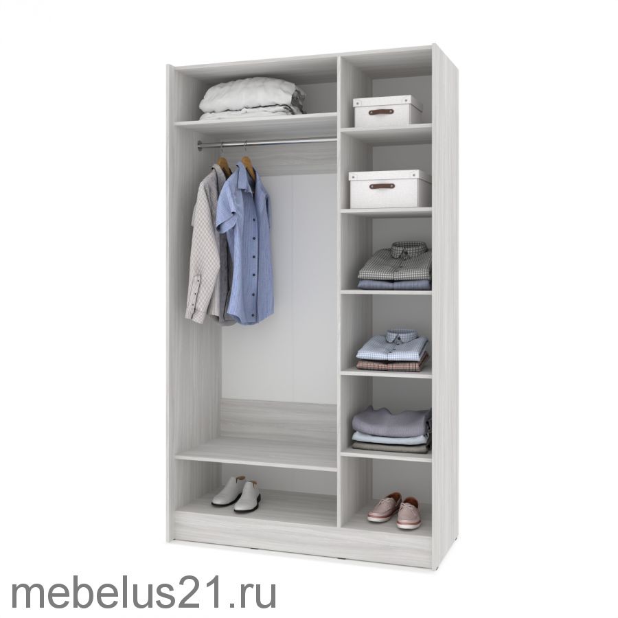 Шкаф купе с зеркалом Браун 140