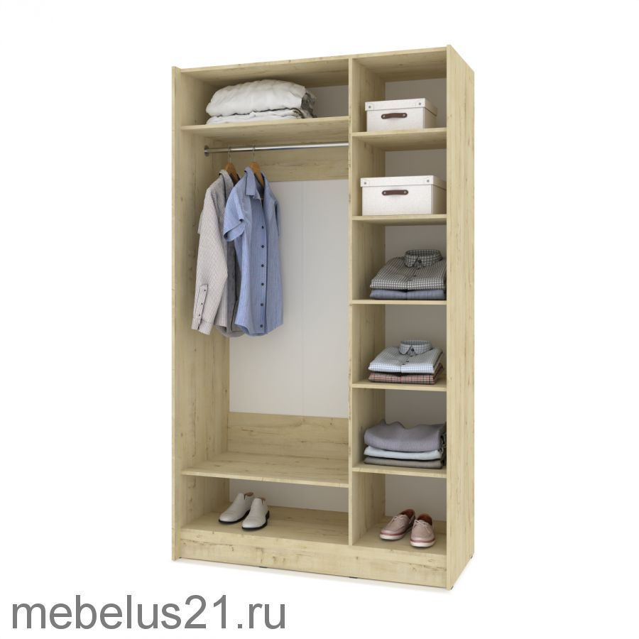 Шкаф купе с зеркалом Браун 150