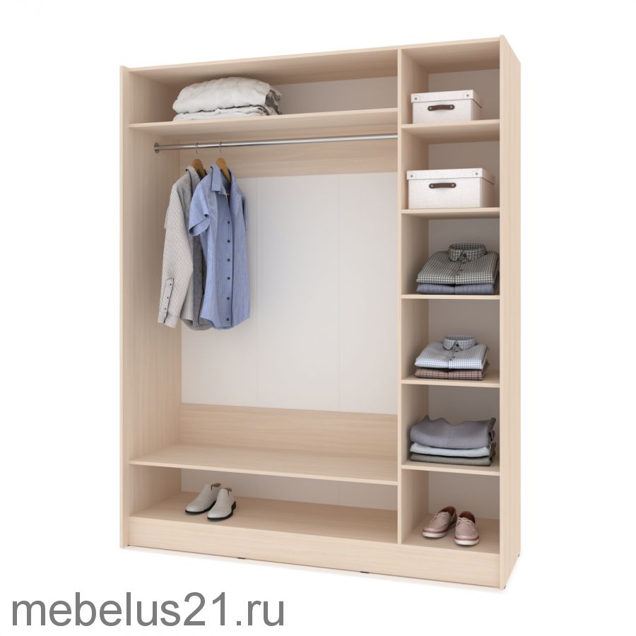 Шкаф купе с зеркалом Браун 160