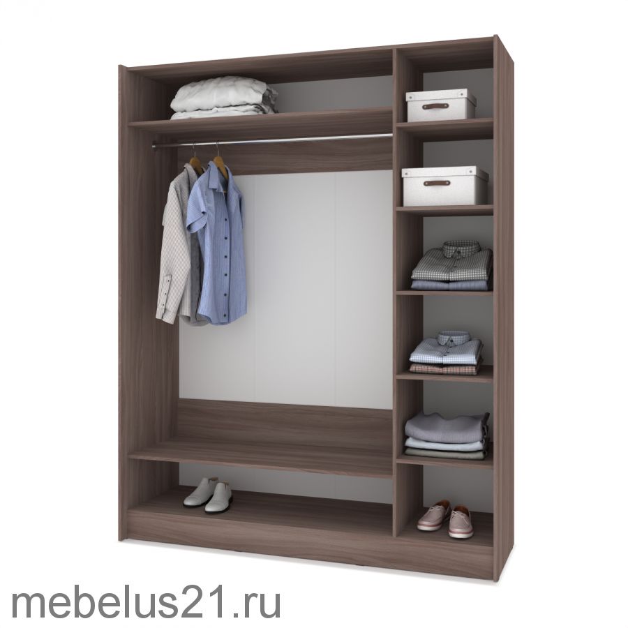 Шкаф купе с зеркалом Браун 170