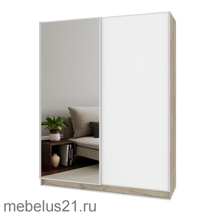 Шкаф купе с зеркалом Браун 170