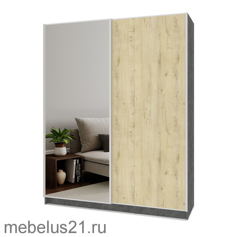 Шкаф купе с зеркалом Браун 170