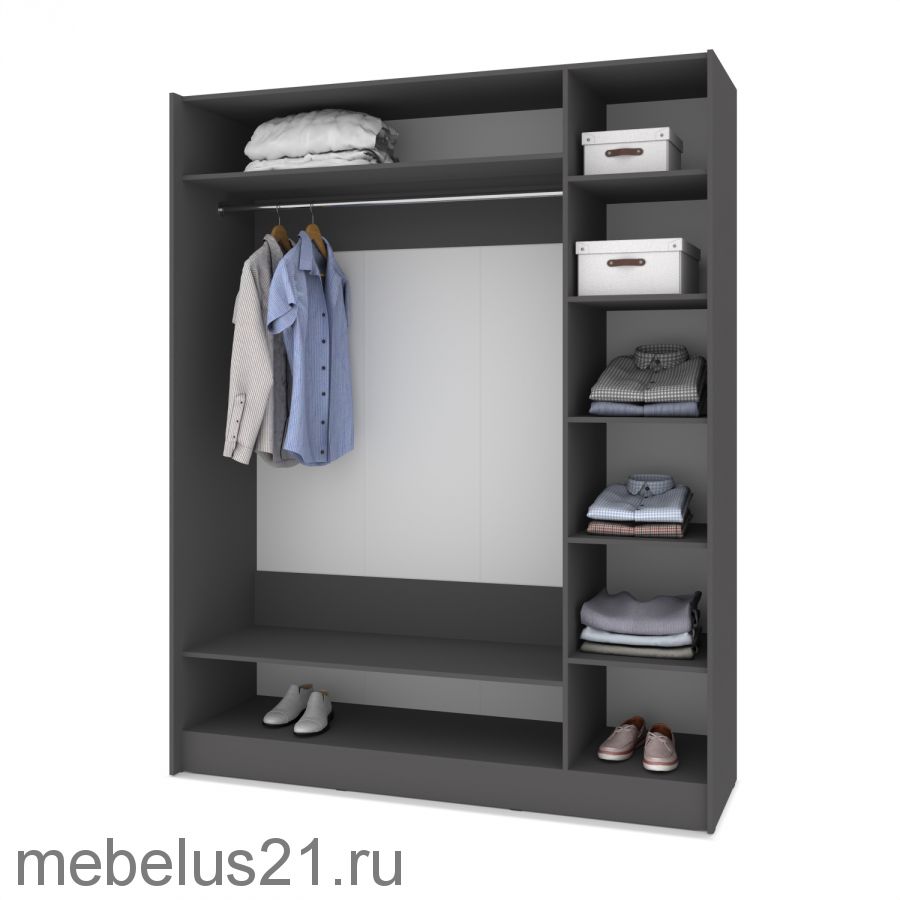 Шкаф купе с зеркалом Браун 170