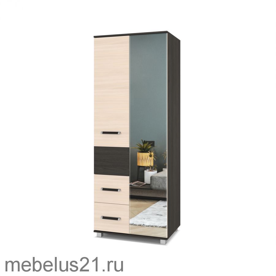 Шкаф  2-х створчатый с зеркалом Виора В-24