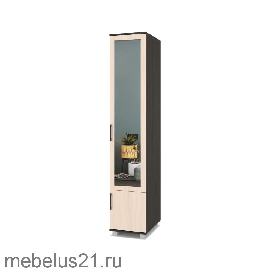 Шкаф пенал с зеркалом  Ева Е-12