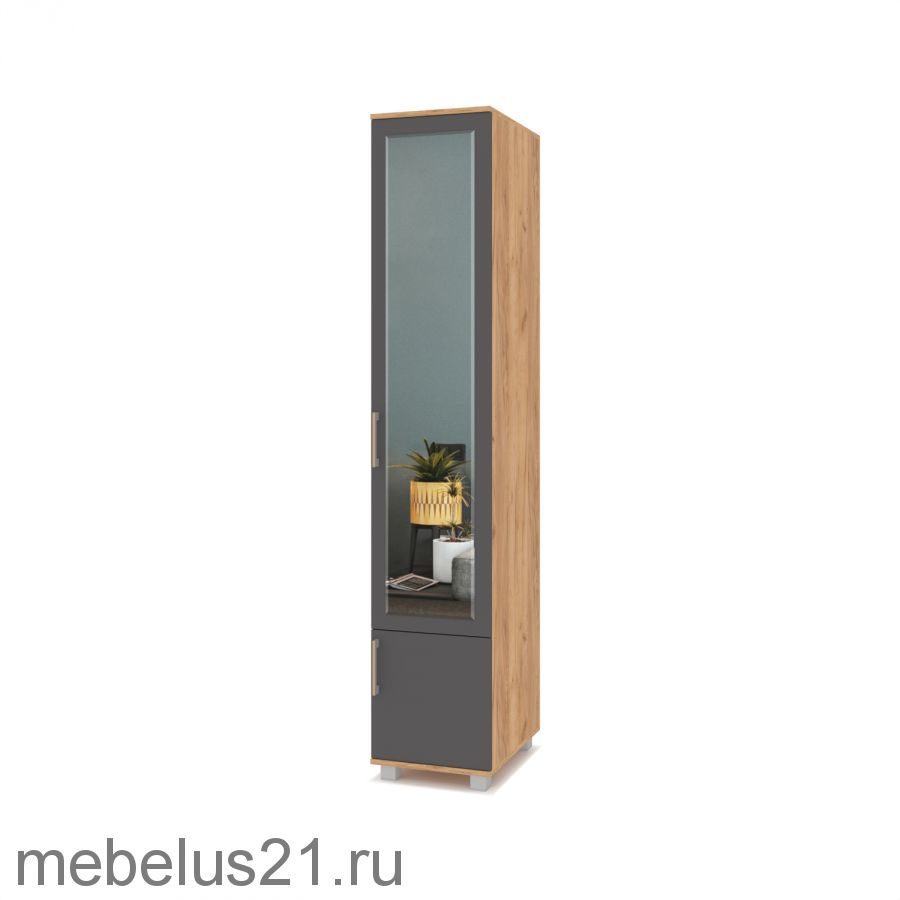 Шкаф пенал с зеркалом  Ева Е-12