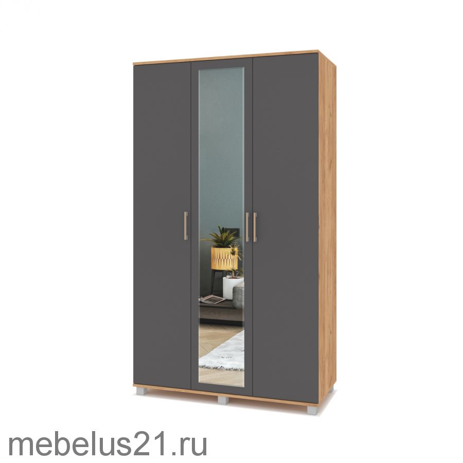 Шкаф 3-х створчатый  с зеркалом Е-31