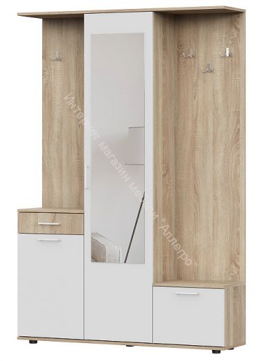 Прихожая ПР 1 Дуб Сонома / Белый