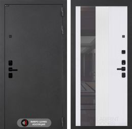 Дверь Входная Лабиринт ACUSTIC 32 Белый софт рельеф