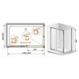 Душевой уголок CEZARES ANIMA-W-AH-1-120/90-P-Cr ФОТО