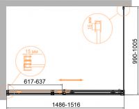 Душевой уголок CEZARES DUET SOFT-M-AH-1-150/100-C-Cr схема 11