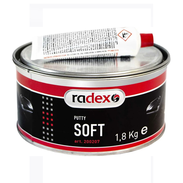 Radex SOFT Полиэфирная шпатлевка наполняющая с отвердителем, 1,8кг.