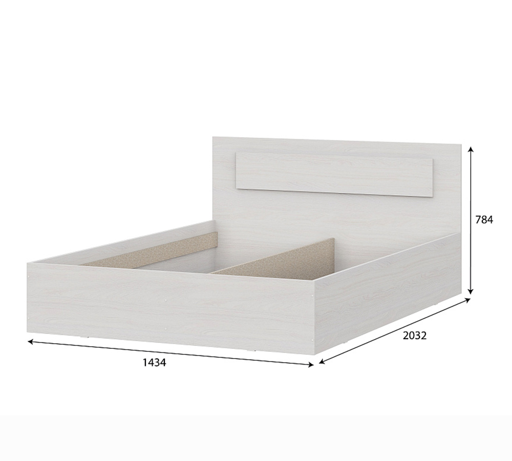 Мебель для спальни "МСП 1" Кровать двойная универсальная 1,4*2,0