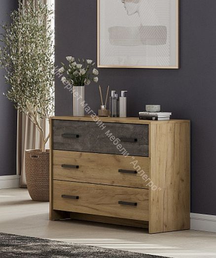 Спальня МСП 1 Дуб Золотой/Камень темный