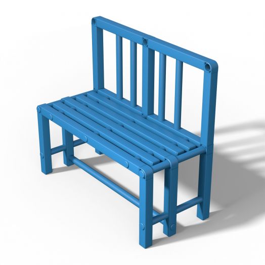 Скамья со спинкой  пластиковая для бассейна 1000х450х800 мм
