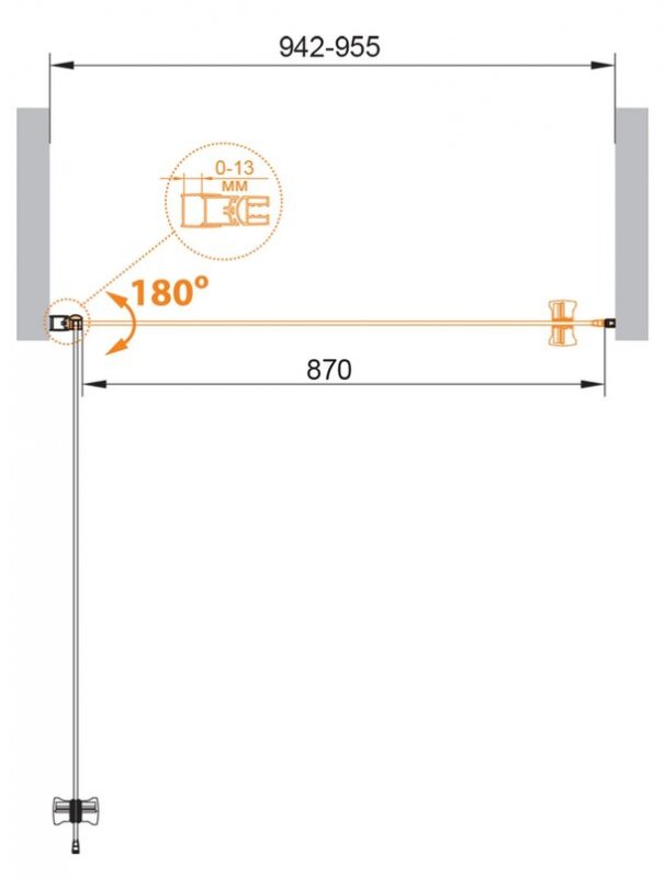 Душевая дверь в нишу CEZARES ECO-O-B-1-95-P-Cr схема 9