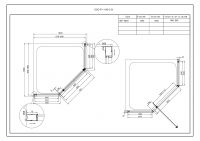 Душевой уголок без поддона CEZARES ECO-O-P-1-100-C-Cr 100x100 схема 3