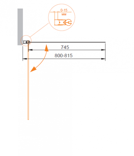 Шторка на ванну CEZARES ECO-O-V-1-80/140-P-Cr-R ФОТО