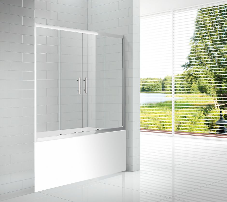 Изображение Шторка на ванну CEZARES ECO-O-VF-2-170/145-C-Cr