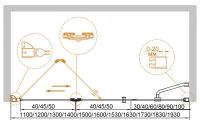 Распашная душевая дверь для проема CEZARES ELENA-W-BS-13-40+40/40-C-Cr схема 5