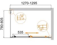 Душевой уголок CEZARES MOLVENO-AH-11-130/80-C-Cr-IV схема 3