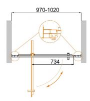 Душевая дверь в нишу CEZARES MOLVENO-BA-1-100-C-Cr-IV схема 3