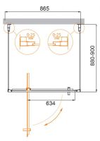 Душевой уголок CEZARES MOLVENO-BA2-90/90-C-Cr-IV схема 2