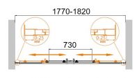 Душевая дверь в нишу CEZARES MOLVENO-BF-2-180-C-Cr-IV схема 3