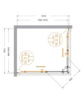 Душевой уголок CEZARES RELAX-304-AH-2-120/90-C схема 3