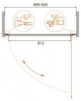 Душевая дверь в проем CEZARES RELAX-B-1-90-P-Bi-R схема 3